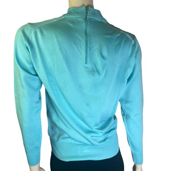 Original Beston Euatoriana Turquoise Leightweight Vintage Mock Neck Size S/M - Picture 8 of 11